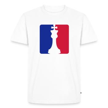 Chess Red Blue - Men's Premium Organic T-Shirt - white - Front - Nico (187cm)