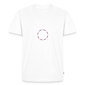 Battements cardiaques Matures Coeur - T-shirt Premium bio Homme - blanc - Devant - Nico (187cm)