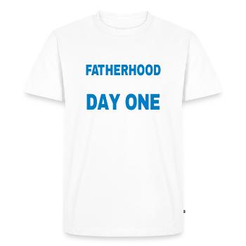 PAPA - PÈRE FÊTE DES PÈRES - T-shirt Premium bio Homme - blanc - Devant - Nico (187cm)