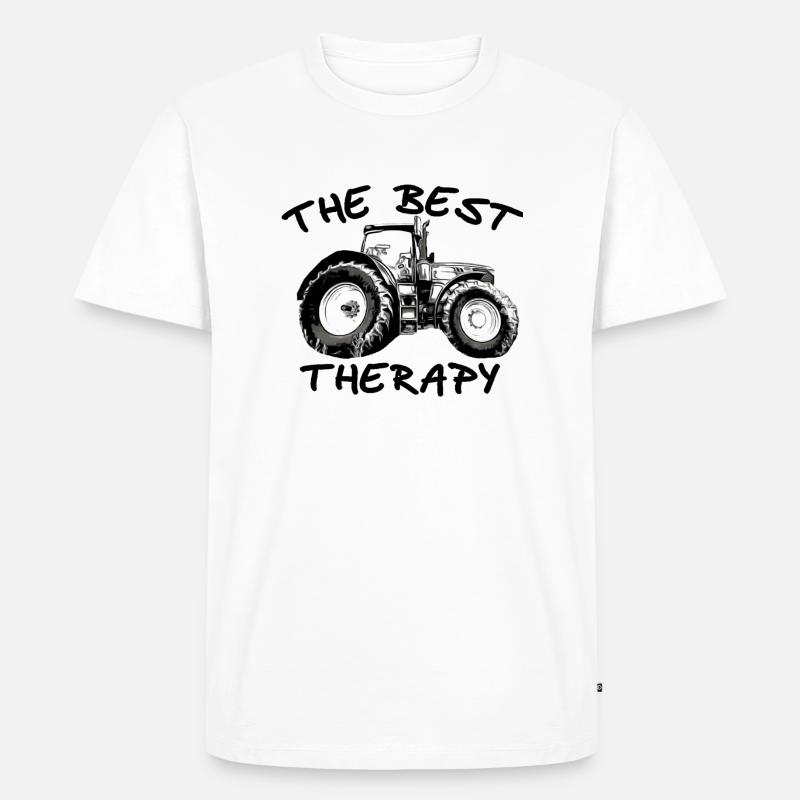 Traktor - Männer Premium Bio T-Shirt - Weiß