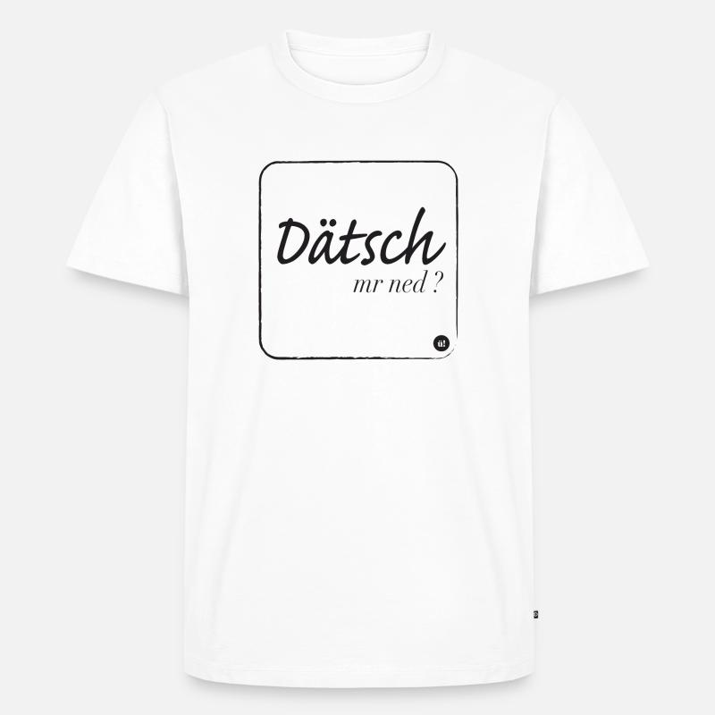 Daetsch Mr Ned - Männer Premium Bio T-Shirt - Weiß