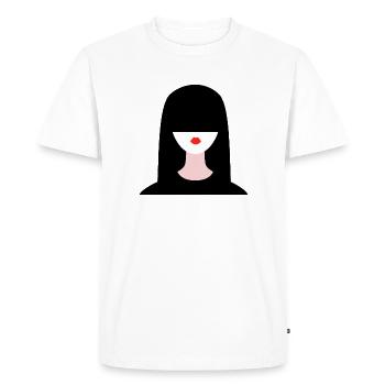 femme japonaise - T-shirt Premium bio Homme - blanc - Devant - Nico (187cm)