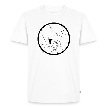 Love - T-shirt Premium bio Homme - blanc - Devant - Nico (187cm)