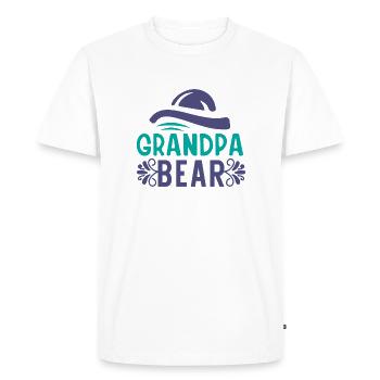 grand-père ours 01 - T-shirt Premium bio Homme - blanc - Devant - Nico (187cm)