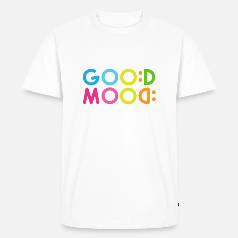 Good Mood - Männer Premium Bio T-Shirt - Weiß