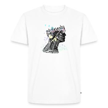 Philosophy - Men's Premium Organic T-Shirt - white - Front - Nico (187cm)