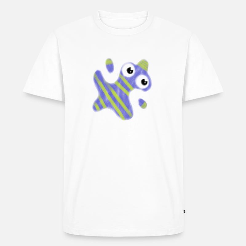 Lila Kreide Virus Superbug - Männer Premium Bio T-Shirt - Weiß