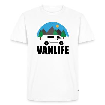 VAN LIFE - Montagne - VAN Blanc - T-shirt Premium bio Homme - blanc - Devant - Nico (187cm)