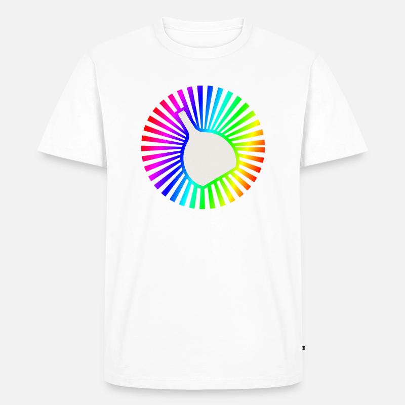 Bocksbeutel Regenbogen - Männer Premium Bio T-Shirt - Weiß