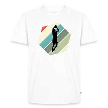 Basket-ball de basket-ball basket-balls de formation hommes - T-shirt Premium bio Homme - blanc - Devant - Nico (187cm)
