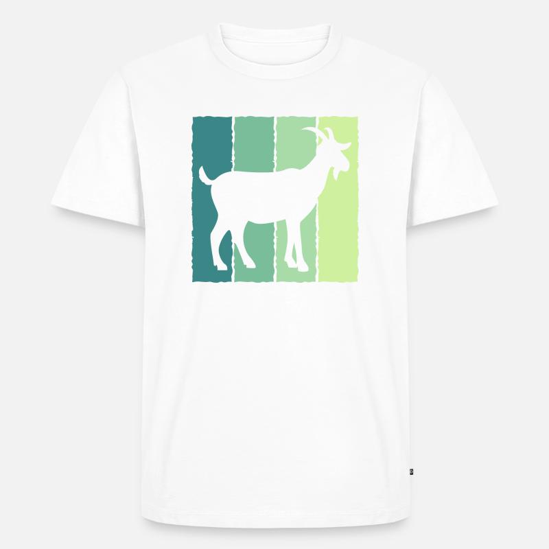 Ziege - Männer Premium Bio T-Shirt - Weiß