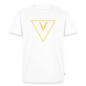 V - T-shirt Premium bio Homme - blanc - Devant - Nico (187cm)