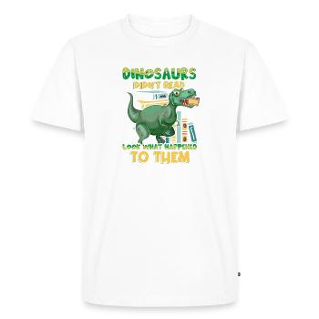 Cool Dinosaurs Shirt Designs pour les enfants doit avoir - T-shirt Premium bio Homme - blanc - Devant - Nico (187cm)