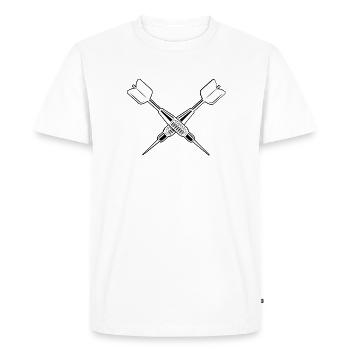Fléchettes 180 Fléchettes Darts Dartsport Cadeau - T-shirt Premium bio Homme - blanc - Devant - Nico (187cm)
