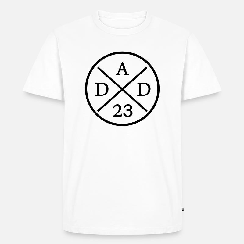Dad 23 - Männer Premium Bio T-Shirt - Weiß
