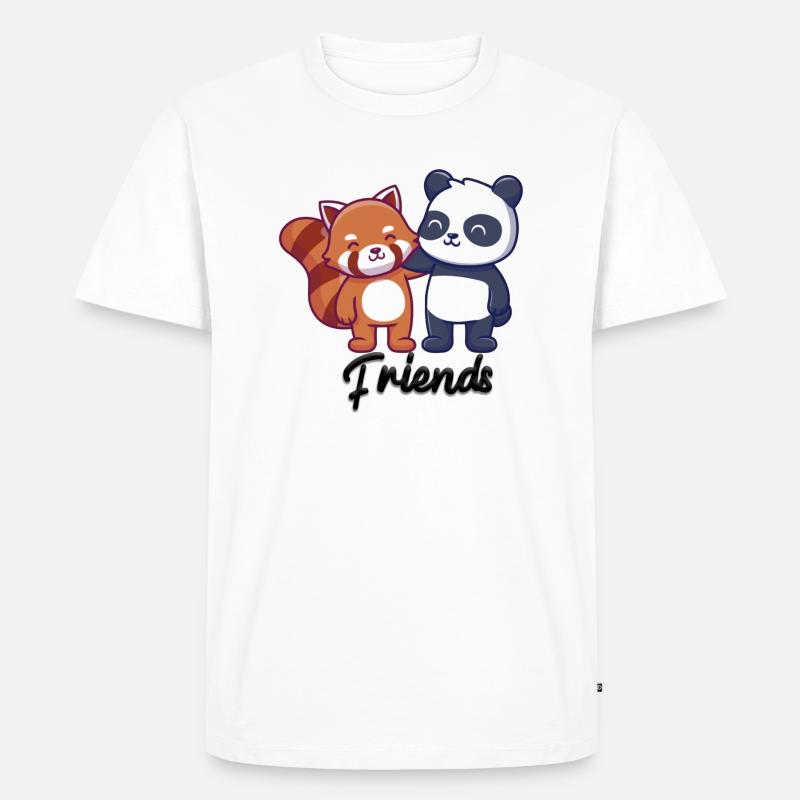 Freundschaft - Männer Premium Bio T-Shirt - Weiß