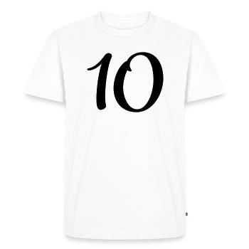 10 - T-shirt Premium bio Homme - blanc - Devant - Nico (187cm)