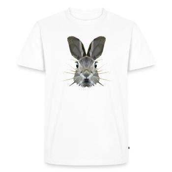 Hare - Men's Premium Organic T-Shirt - white - Front - Nico (187cm)