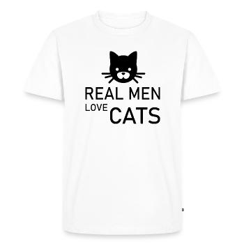 Chat Katze - T-shirt Premium bio Homme - blanc - Devant - Nico (187cm)