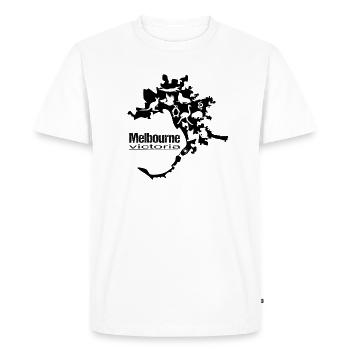 Melbourne - Victoria Animals - Men's Premium Organic T-Shirt - white - Front - Nico (187cm)