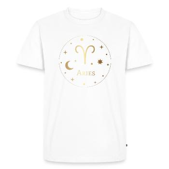 Bélier - T-shirt Premium bio Homme - blanc - Devant - Nico (187cm)
