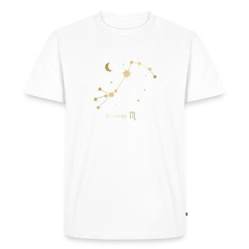Scorpion/Scorpion - Signe du zodiaque - Horoscope - T-shirt Premium bio Homme - blanc - Devant - Nico (187cm)