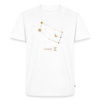 Gémeaux/Jumeaux - T-shirt Premium bio Homme - blanc - Devant - Nico (187cm)