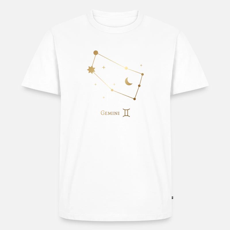 Gemini/Zwilling - Männer Premium Bio T-Shirt - Weiß