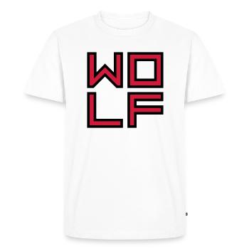 Logo du loup intérieur - T-shirt Premium bio Homme - blanc - Devant - Nico (187cm)