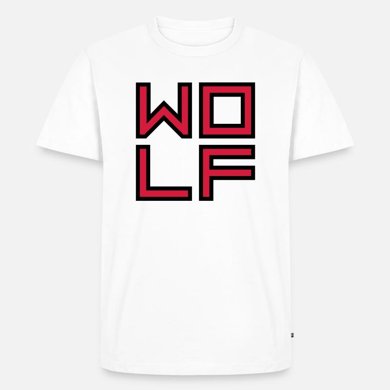 Innerer Wolf Logo - Männer Premium Bio T-Shirt - Weiß