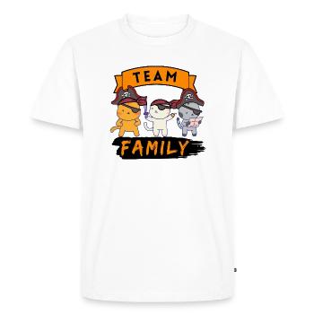 équipe famille chat pirate chien sport schildmaid - T-shirt Premium bio Homme - blanc - Devant - Nico (187cm)