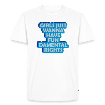 veulent avoir des droits fondamentaux - T-shirt Premium bio Homme - blanc - Devant - Nico (187cm)