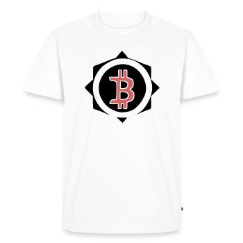 Bitcoin Crypto Currency Virtual Life Vector 2 - Men's Premium Organic T-Shirt - white - Front - Nico (187cm)