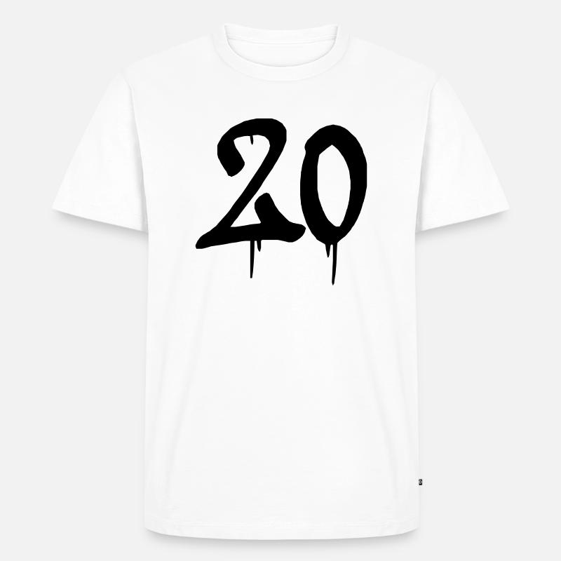20 graffiti - Men's Premium Organic T-Shirt - white