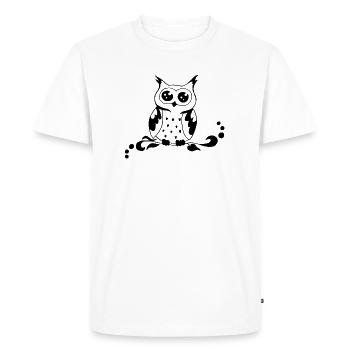 Tout hibou - T-shirt Premium bio Homme - blanc - Devant - Nico (187cm)
