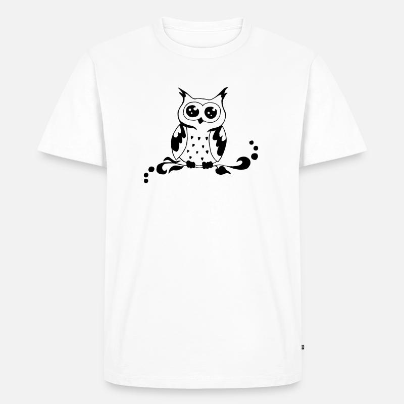 Alles Eule - Männer Premium Bio T-Shirt - Weiß