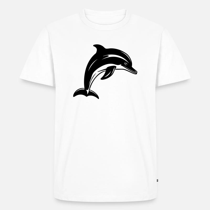 Delfin - Männer Premium Bio T-Shirt - Weiß