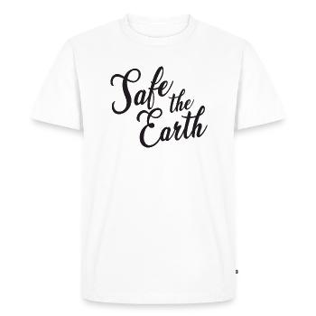 Sauvez la Terre - T-shirt Premium bio Homme - blanc - Devant - Nico (187cm)