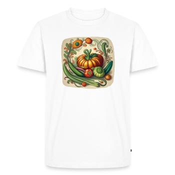Art nouveau vegetables composition - Men's Premium Organic T-Shirt - white - Front - Nico (187cm)