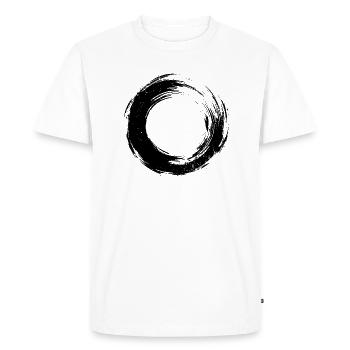 Coup de pinceau circulaire - T-shirt Premium bio Homme - blanc - Devant - Nico (187cm)
