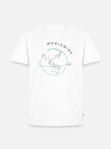 Weltweit reisen - Männer Premium Bio T-Shirt - Weiß