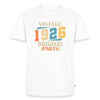Month 1926. 1926 Birthday Gift. 98 years old Birt - Men's Premium Organic T-Shirt - white - Front - Nico (187cm)