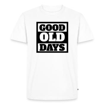 Le bon vieux temps - T-shirt Premium bio Homme - blanc - Devant - Nico (187cm)