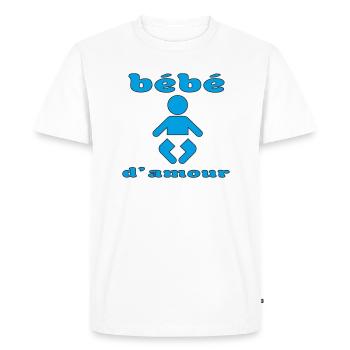 Bébé d'amour - T-shirt Premium bio Homme - blanc - Devant - Nico (187cm)