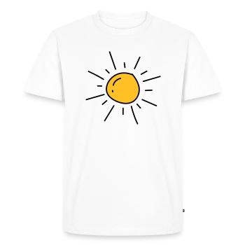 Soleil bicolore - T-shirt Premium bio Homme - blanc - Devant - Nico (187cm)