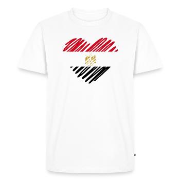 Egypt Flag Heart Design - Show Your Egyptian Spiri - Men's Premium Organic T-Shirt - white - Front - Nico (187cm)