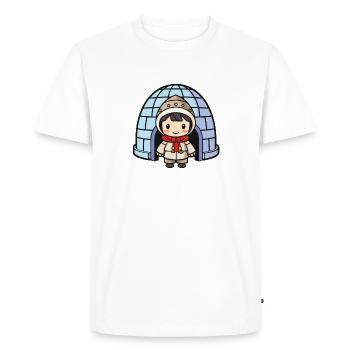 Igloo Fille Esquimau - T-shirt Premium bio Homme - blanc - Devant - Nico (187cm)