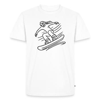 Snowboarder Snowboard - Men's Premium Organic T-Shirt - white - Front - Nico (187cm)