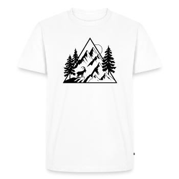 Alps Mountains Capricorn - Men's Premium Organic T-Shirt - white - Front - Nico (187cm)