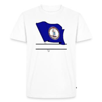 Drapeau Virginia text banner - T-shirt Premium bio Homme - blanc - Devant - Nico (187cm)
